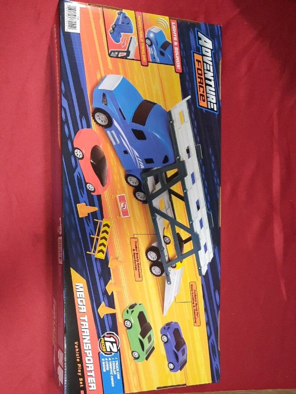 Adventure Force Blue Mega Car Transporter Truck for Kids